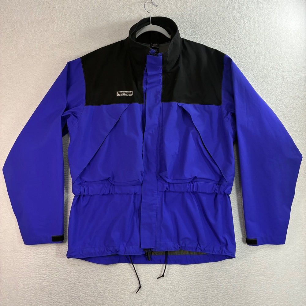 Vintage‎ Sequel GoreTex Jacket Men L Purple Waterproof Adjustable Coat USA Parka